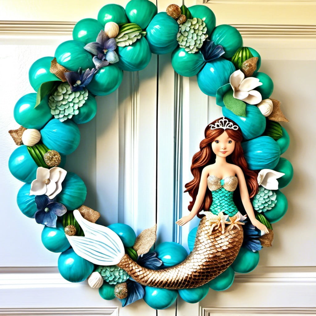 mermaid inspired door wreaths