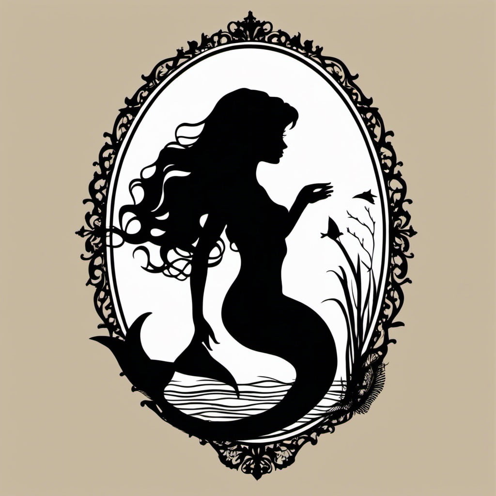 mermaid silhouette wall art