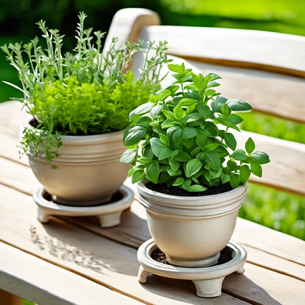 mini herb plant decorations