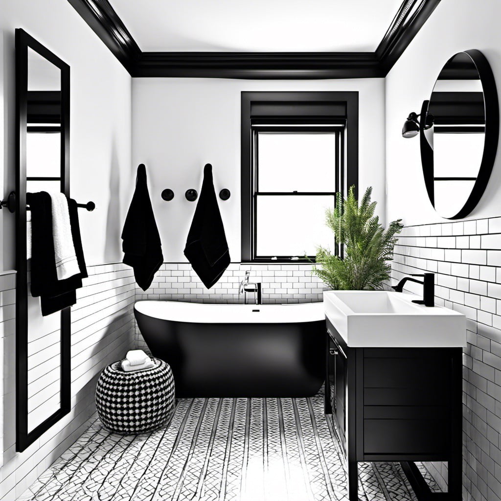 monochrome with black and white accents