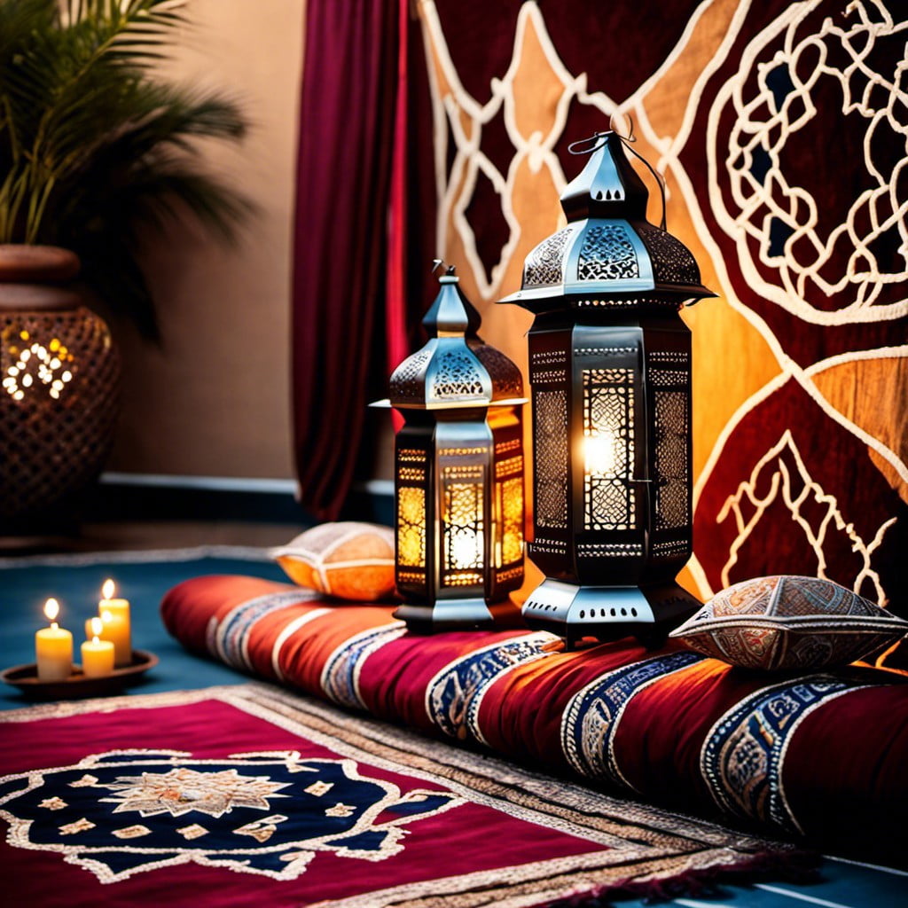 moroccan lanterns and rugs