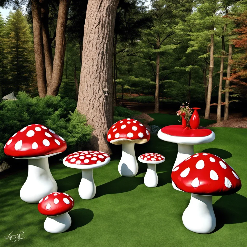 mushroom stools or chairs