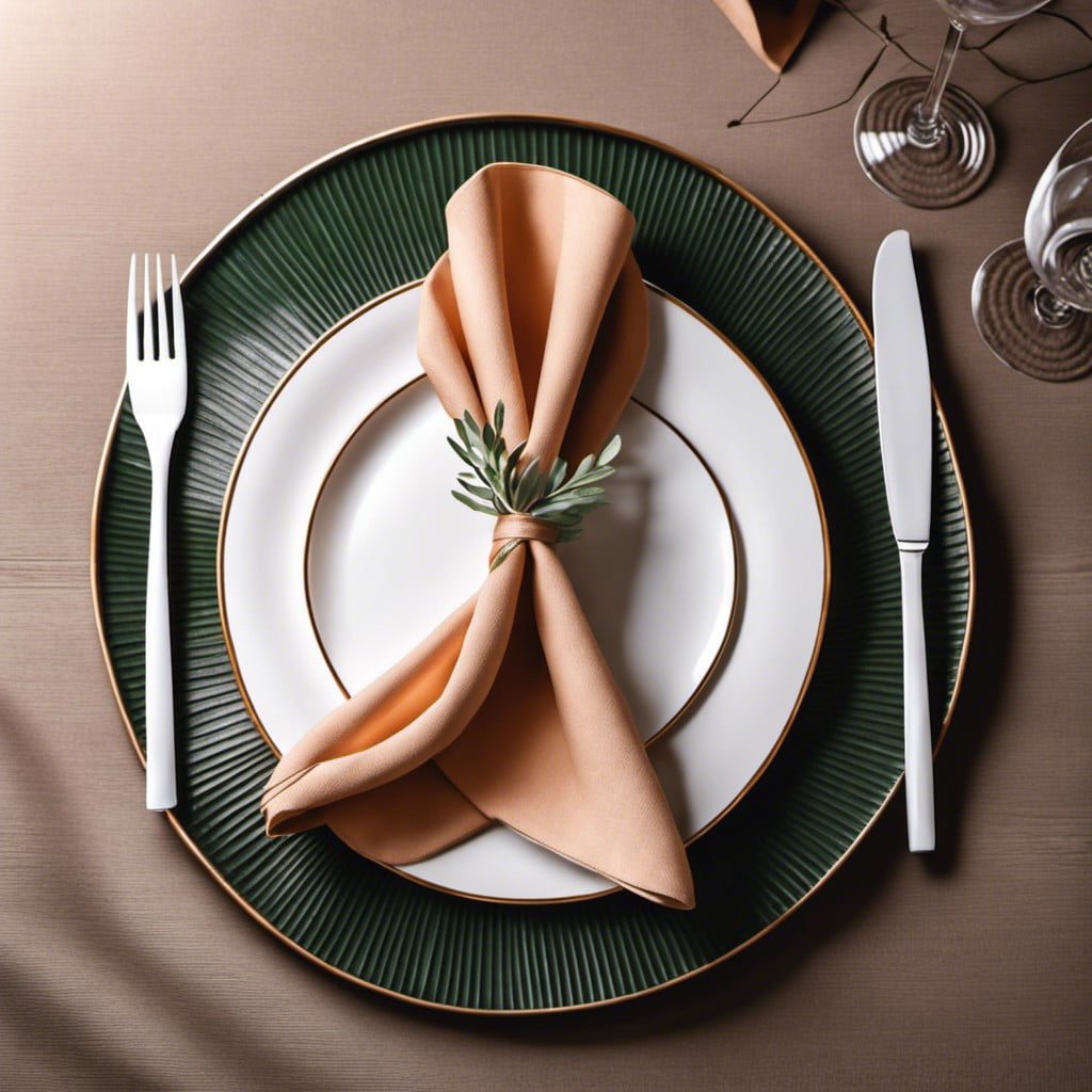 napkins with creative folding