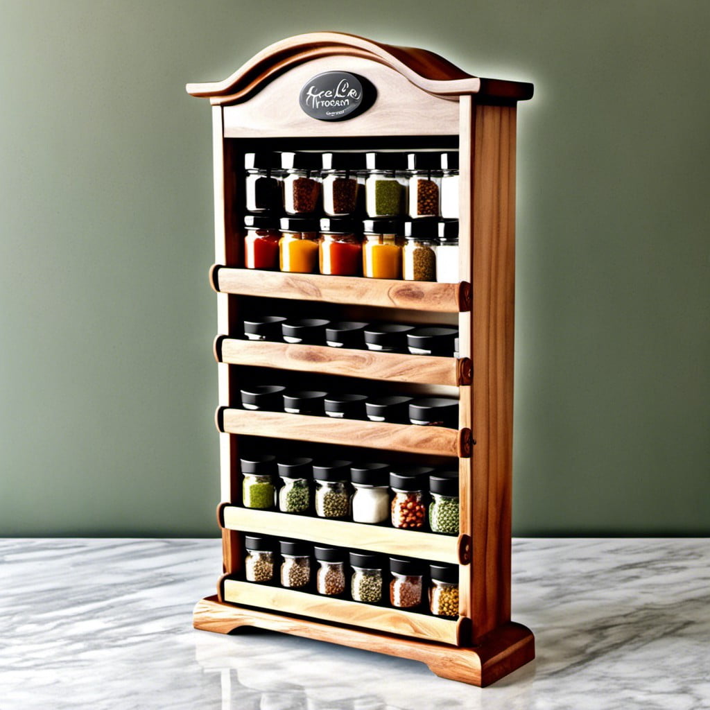 narrow and tall freestanding spice rack