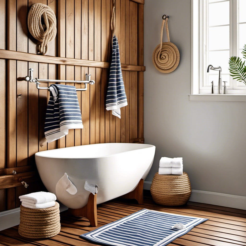 nautical style with ropes and wooden planks