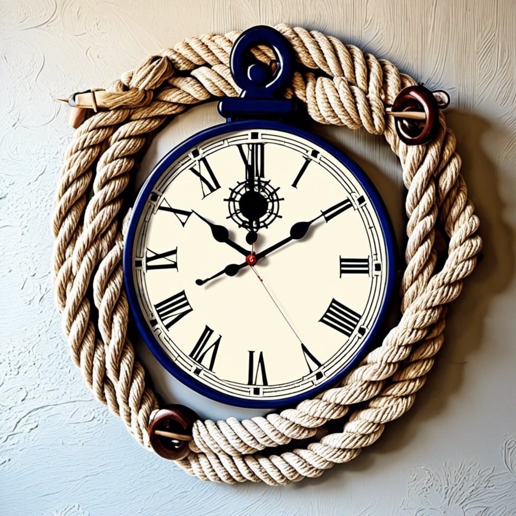 nautical themed rope clock