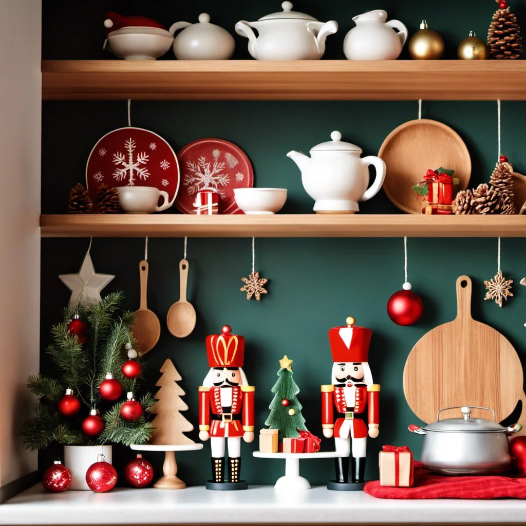 nutcracker figures as shelf decor