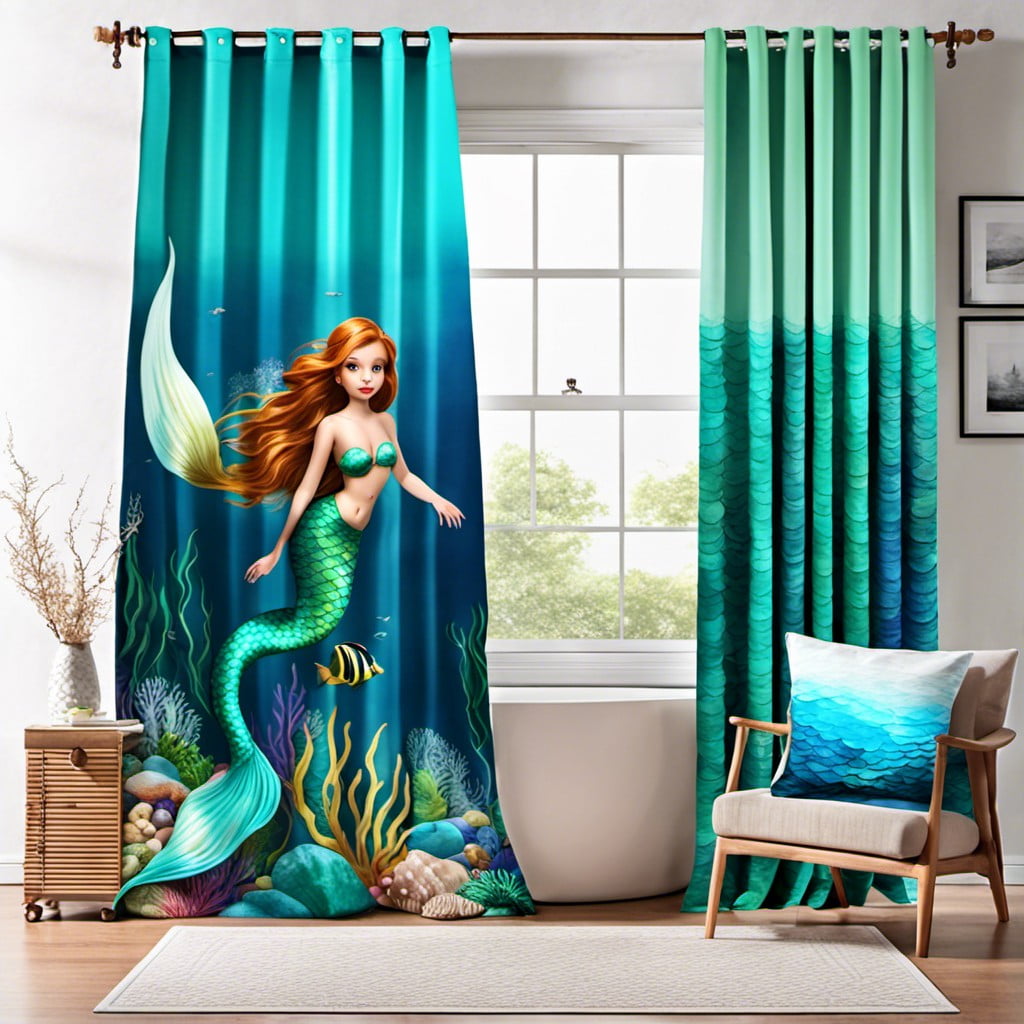 oceanic color palette curtains
