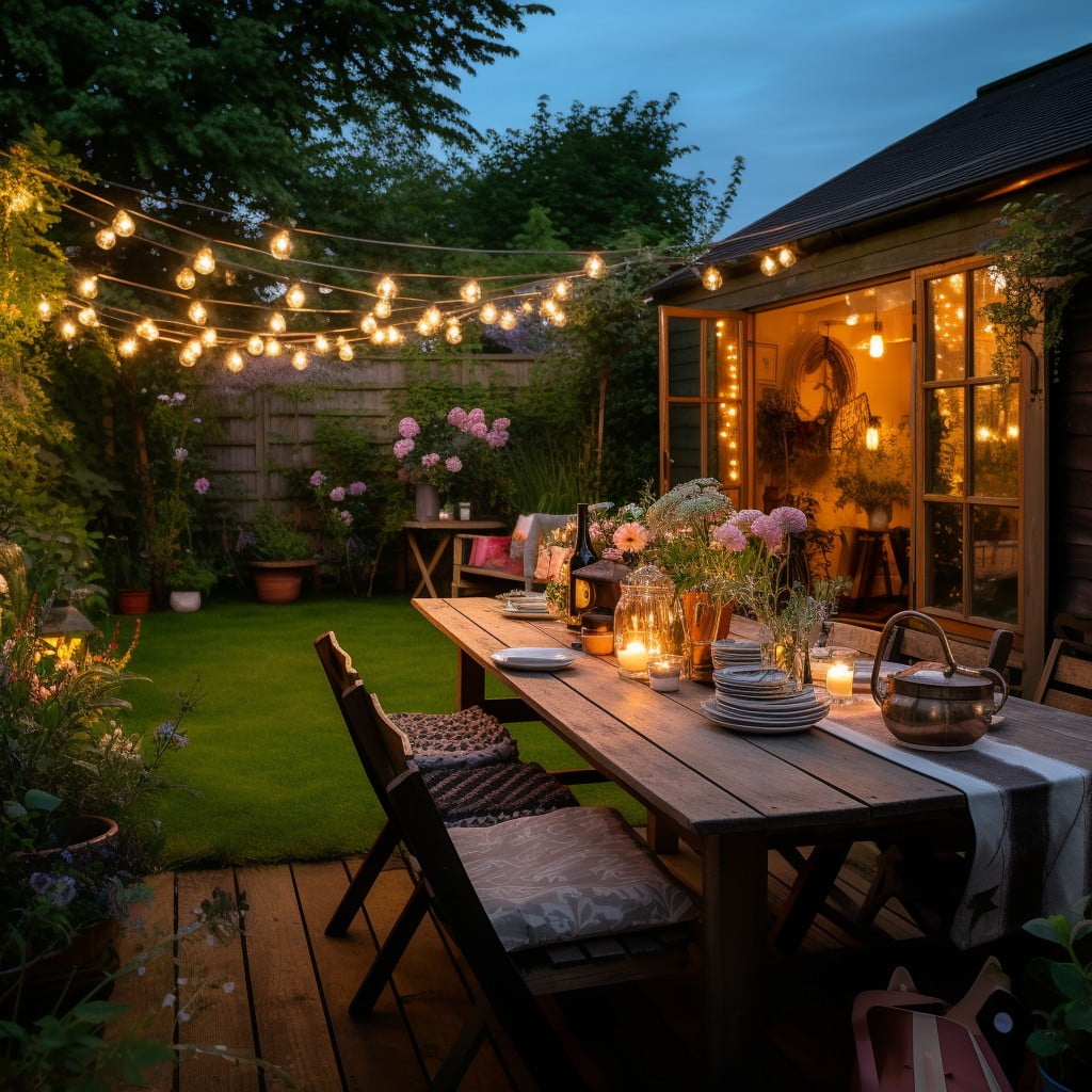 outdoor lighting decorations for a garden party
