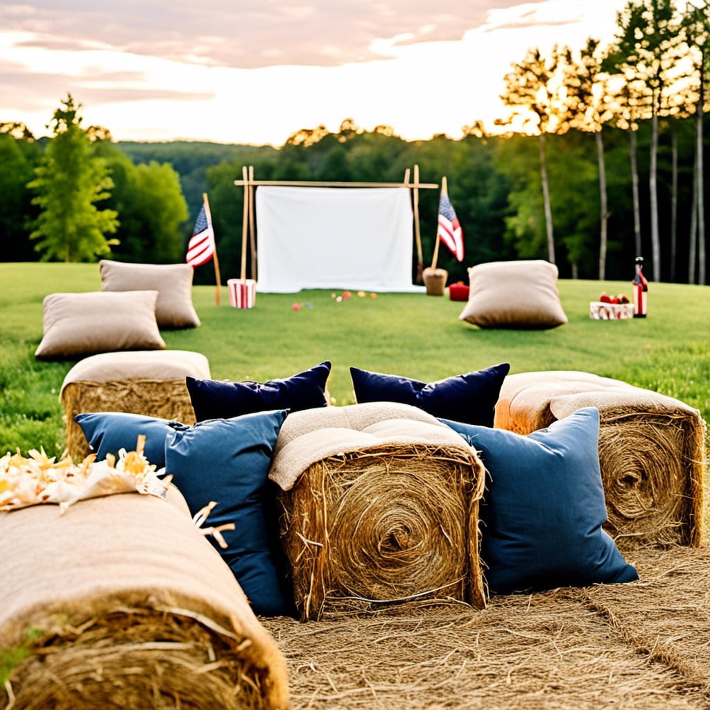 outdoor movie night seating