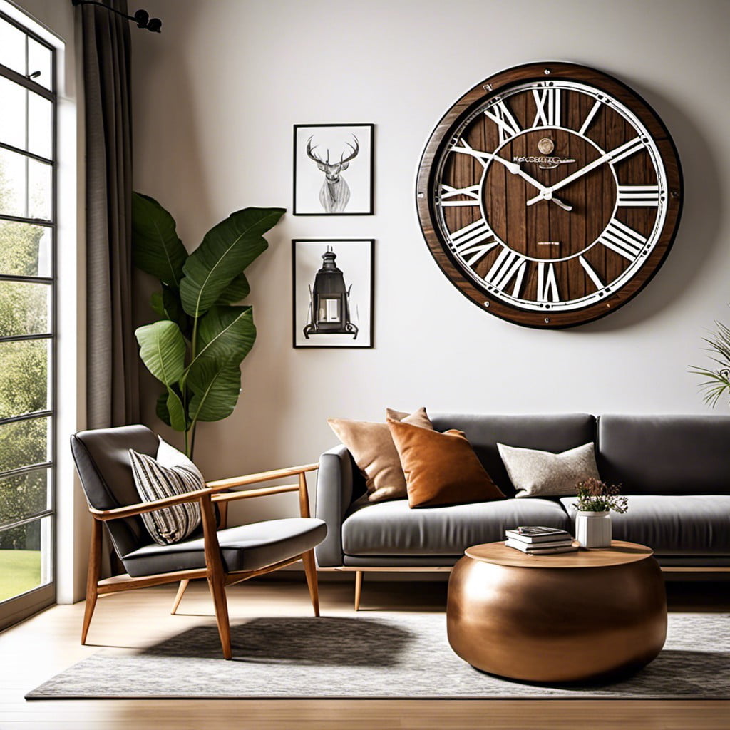 oversized rustic clock