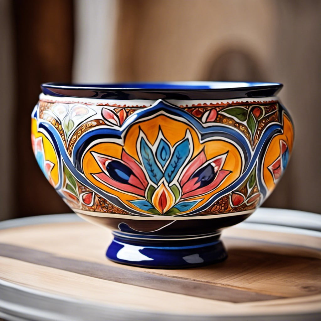 painted ceramic bowl