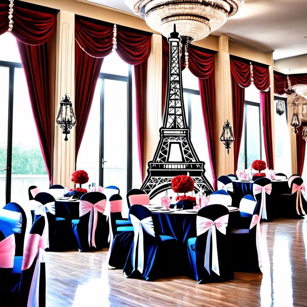 parisian eiffel tower theme