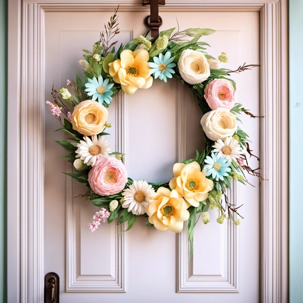 pastel color flower wreaths