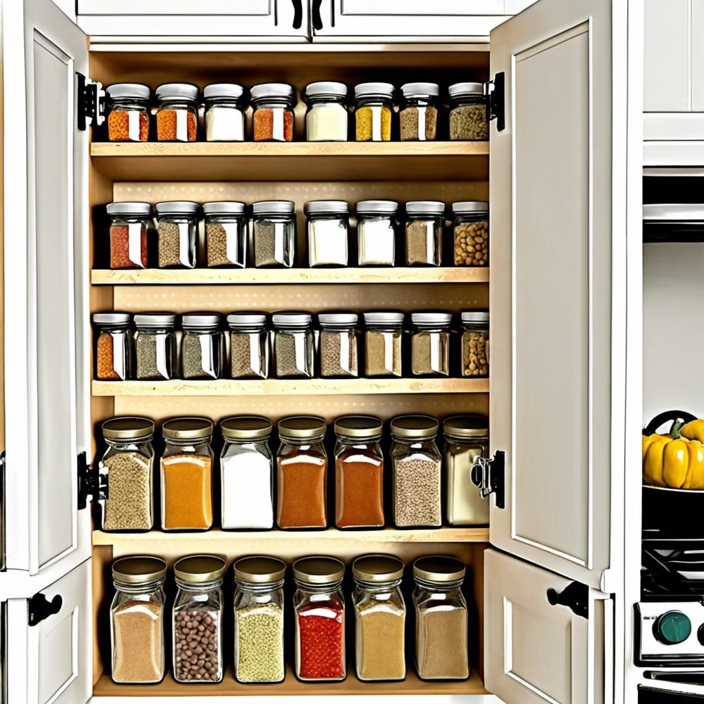 pegboard door spice rack