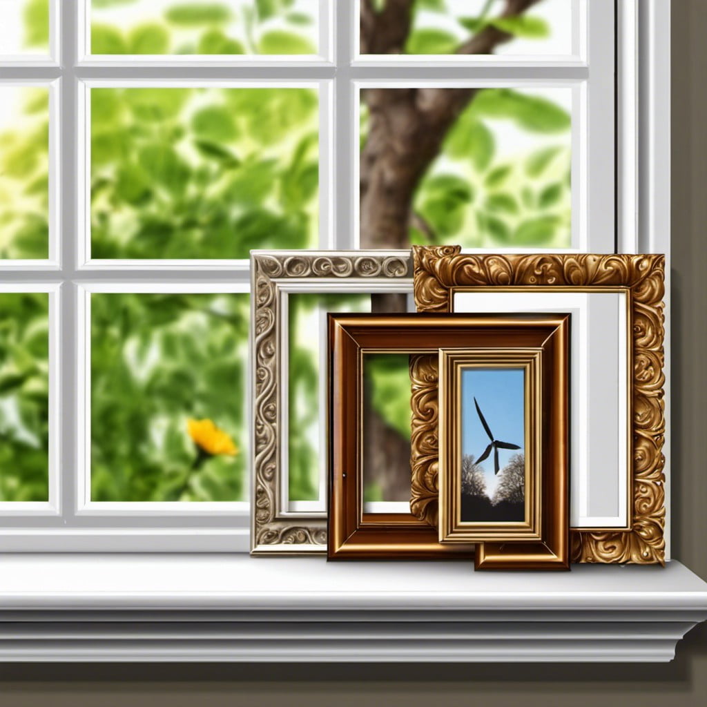 photographs in decorative frames
