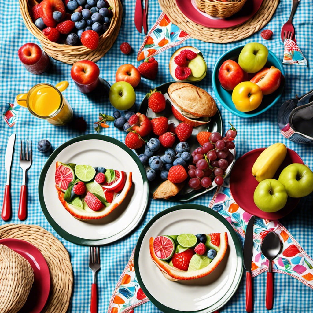 picnic tablecloth with fun prints