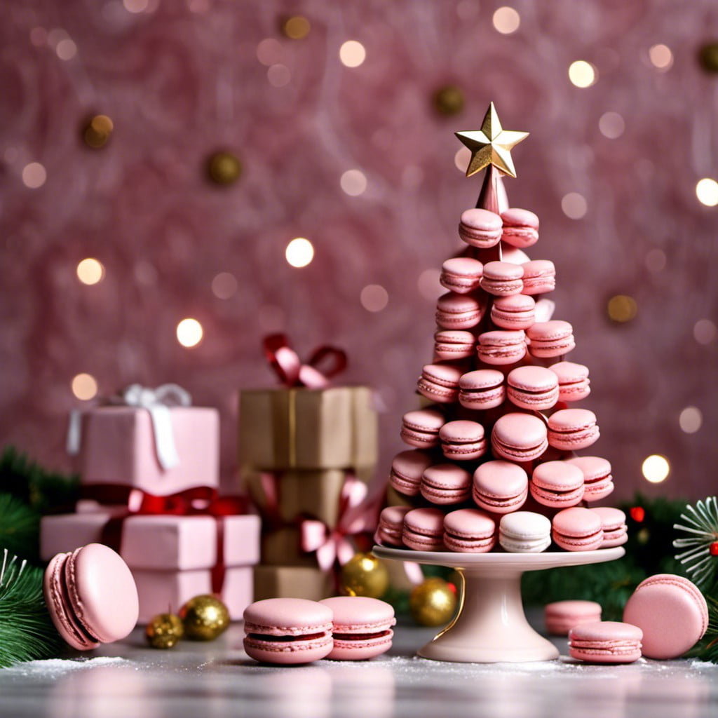 pink macaron ornaments