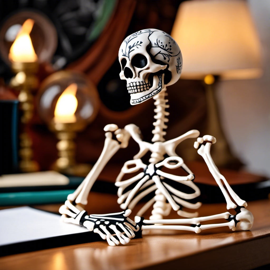 poseable skeleton paperweight