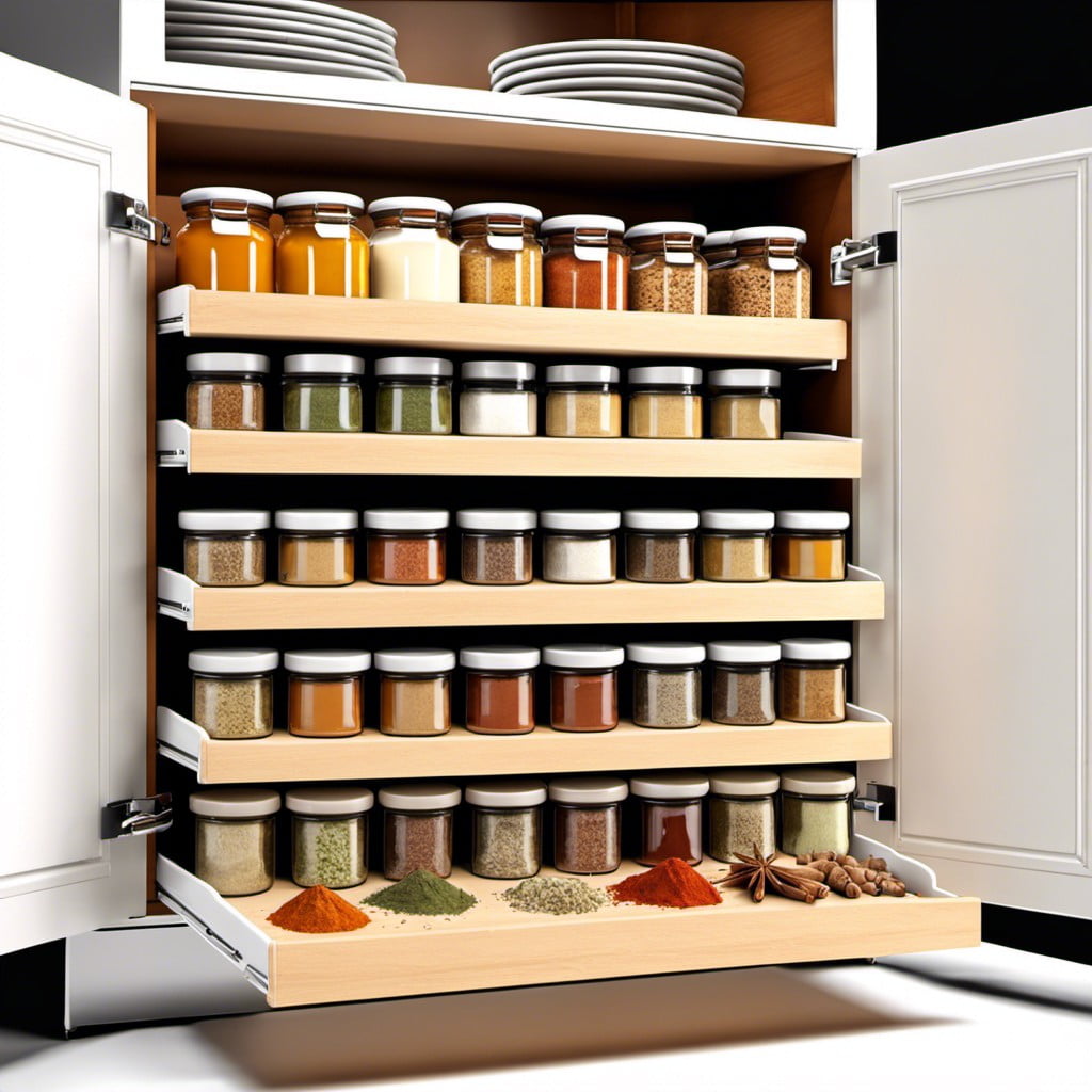 pull out pantry shelf rack