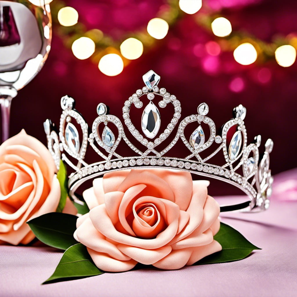 quinceanera tiara table decor