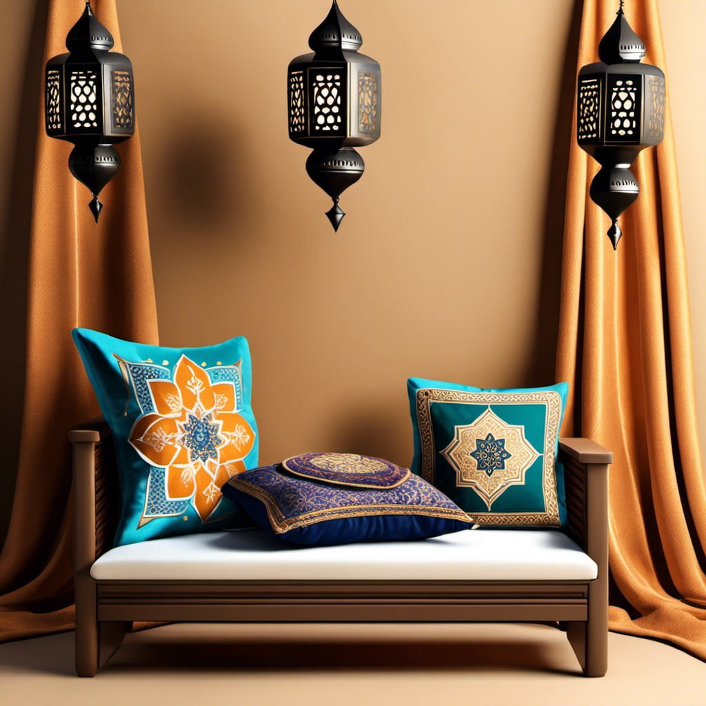 ramadan themed cushions and blankets
