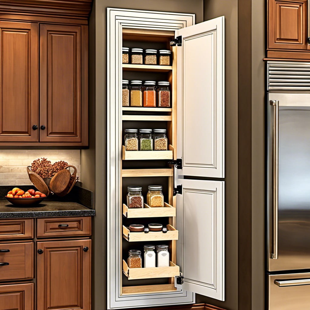 recessed pantry door rack