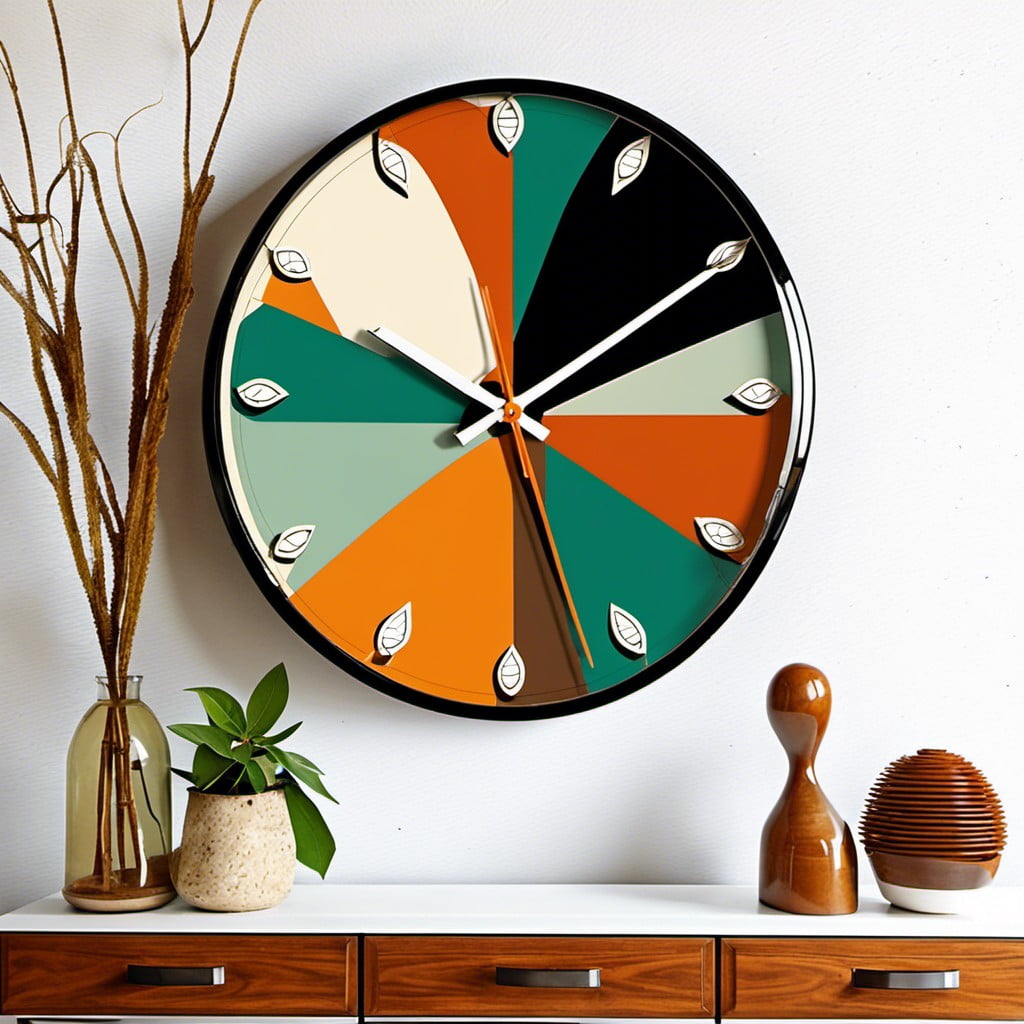 retro mid century modern clock