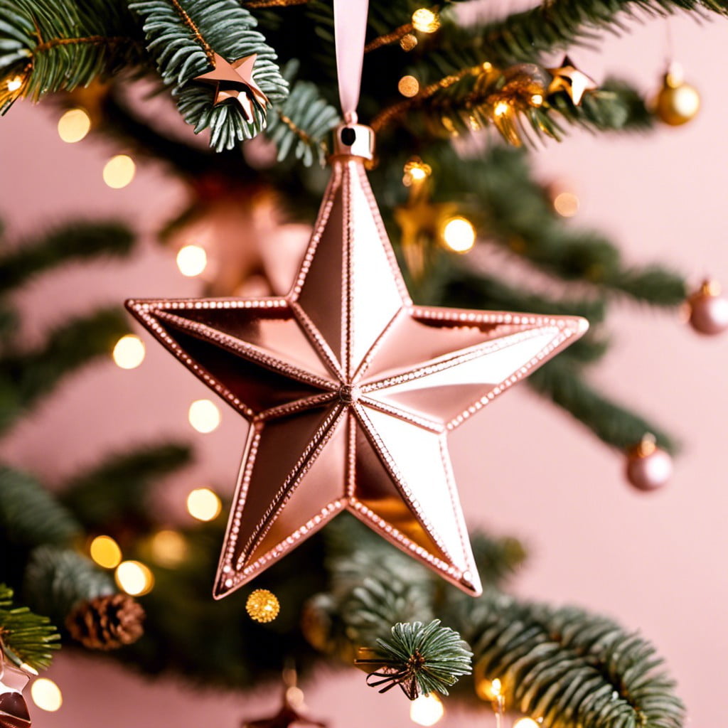 rose gold star tree topper