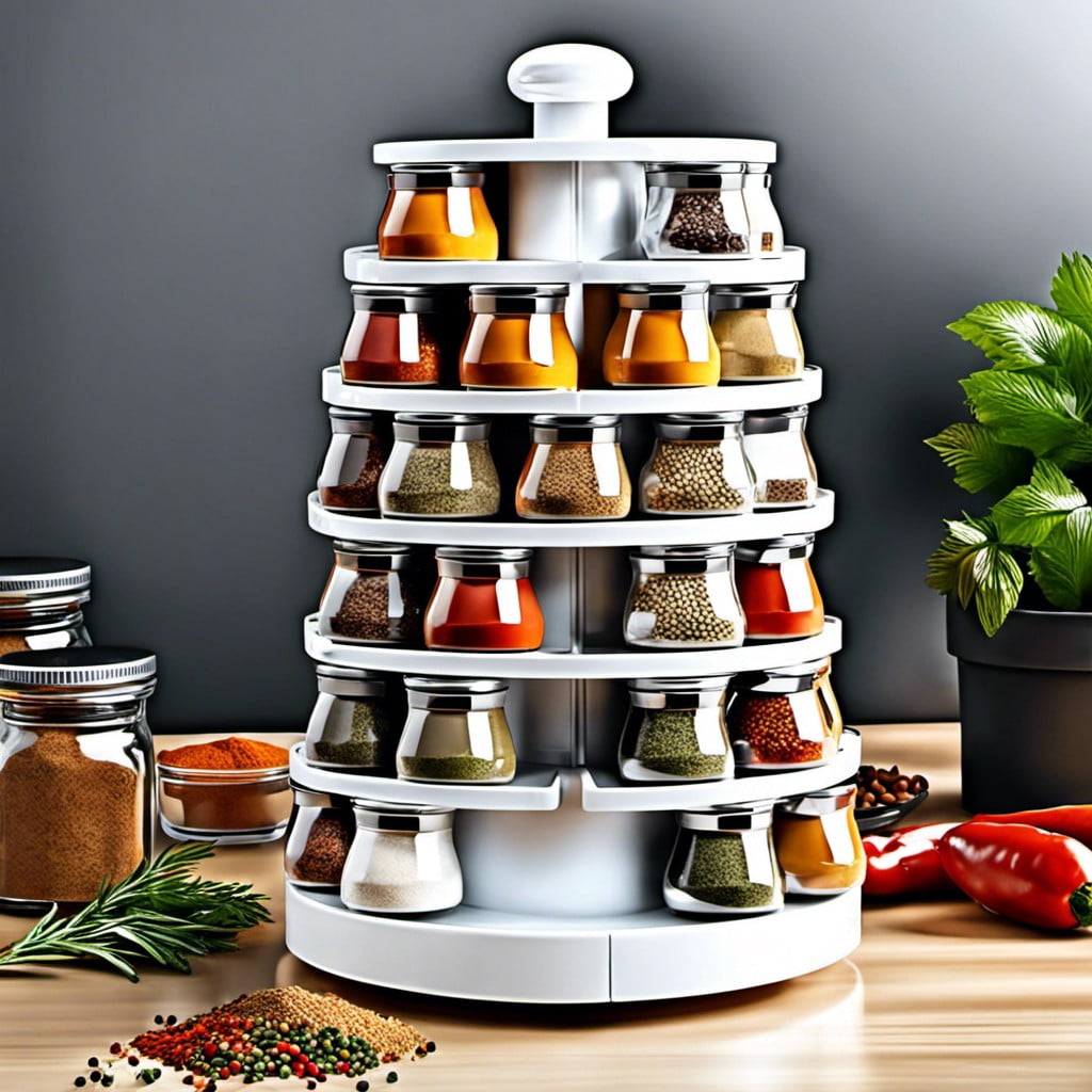 rotating tiered spice rack