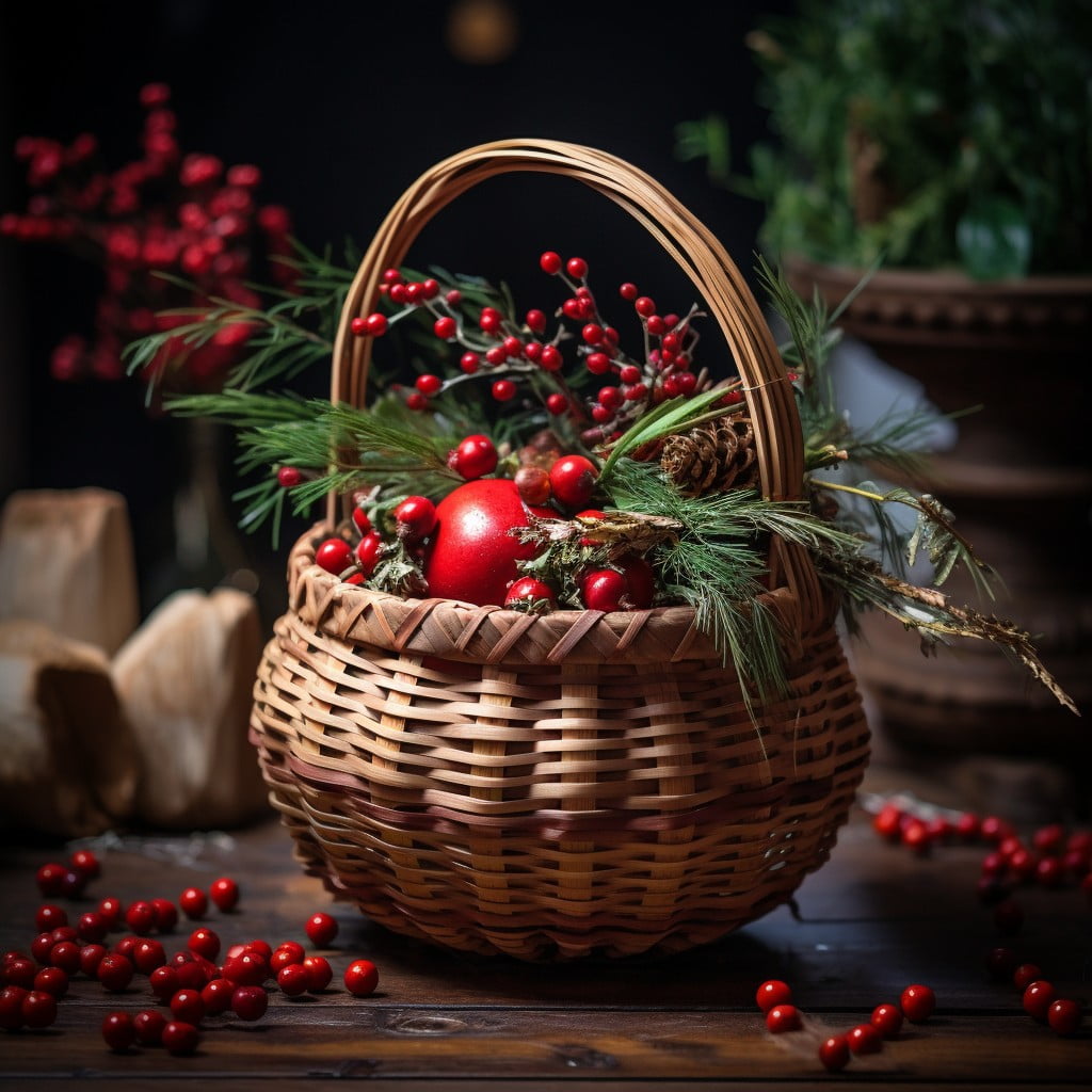 rustic wooden basket