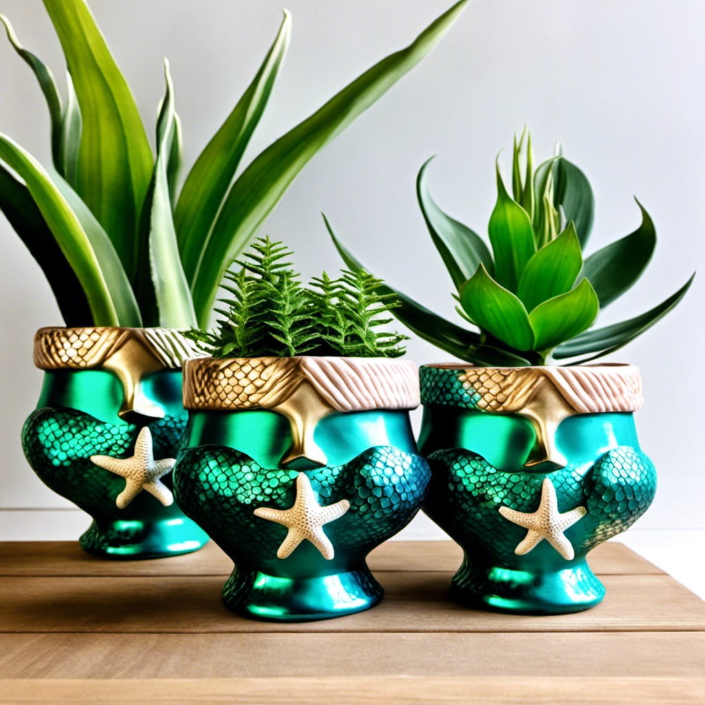sea inspired plant pots