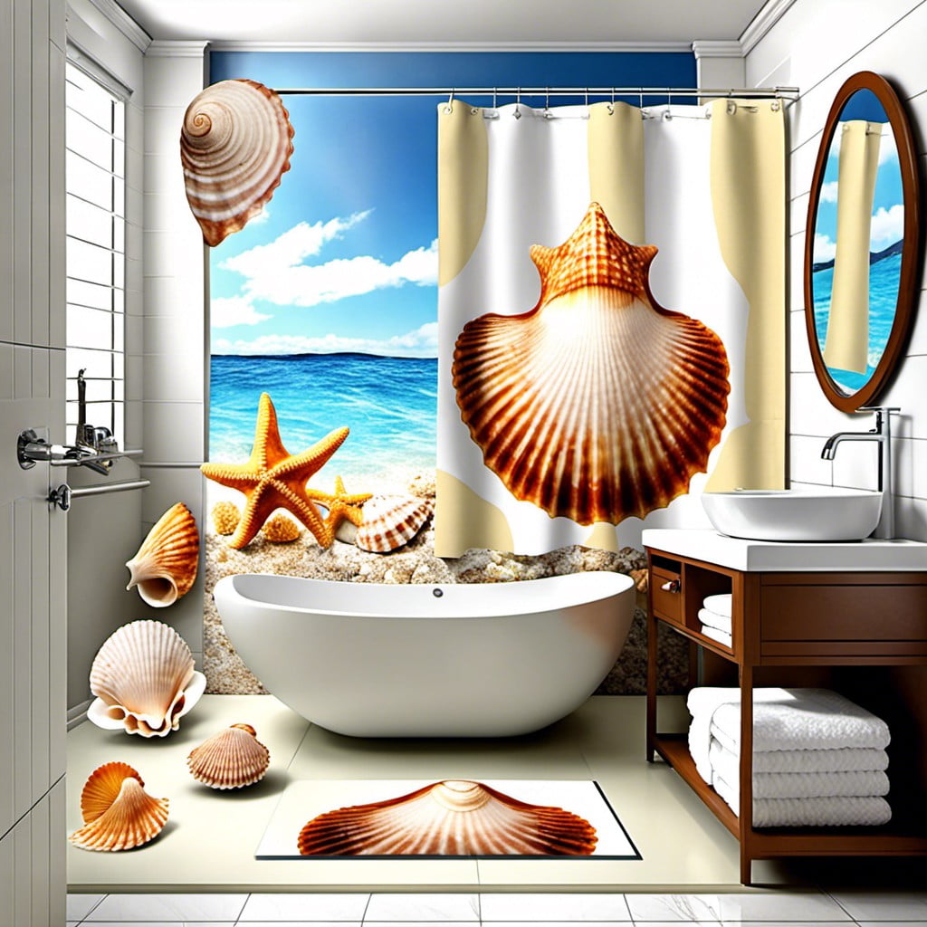 seashell bathroom set