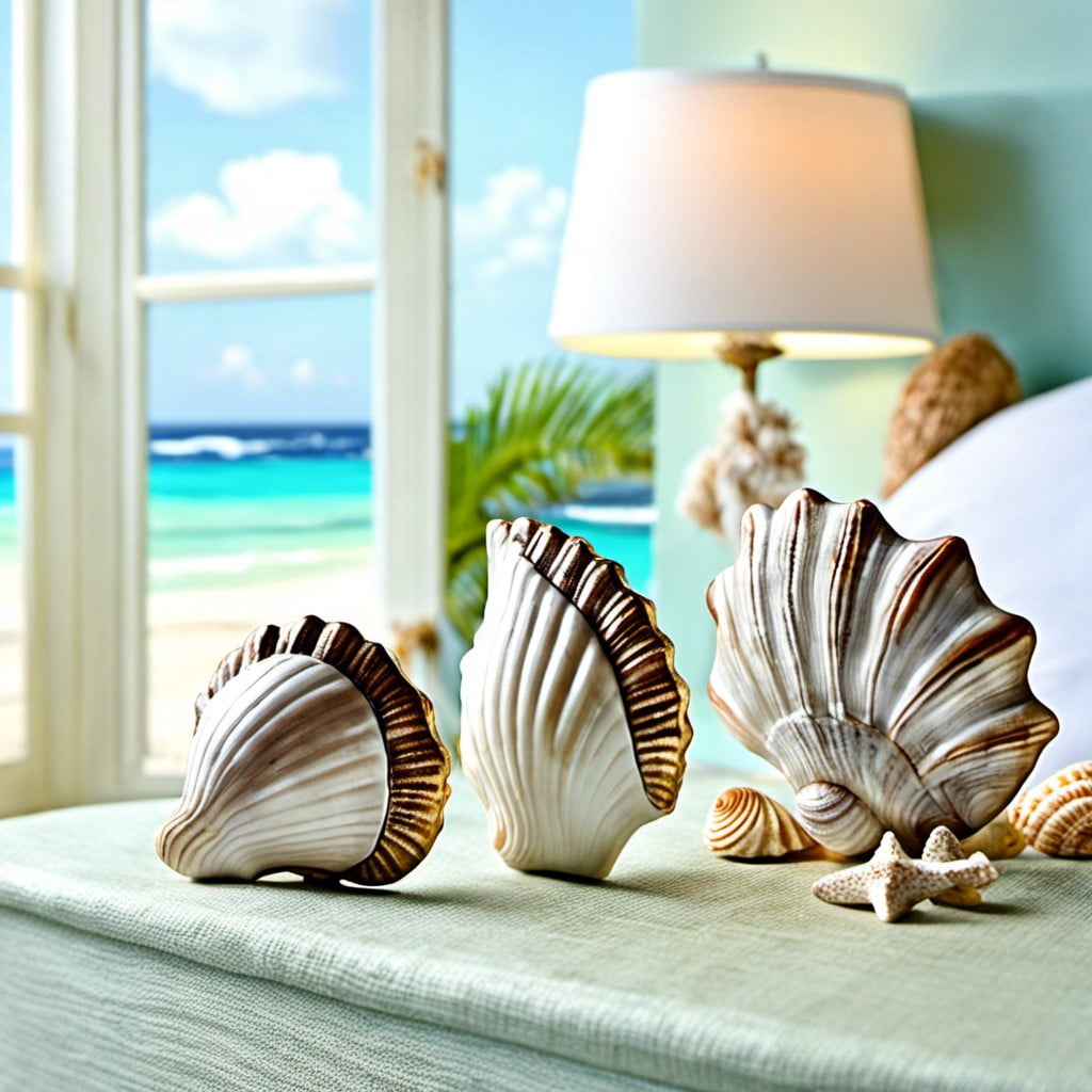 seashell curtain tie backs