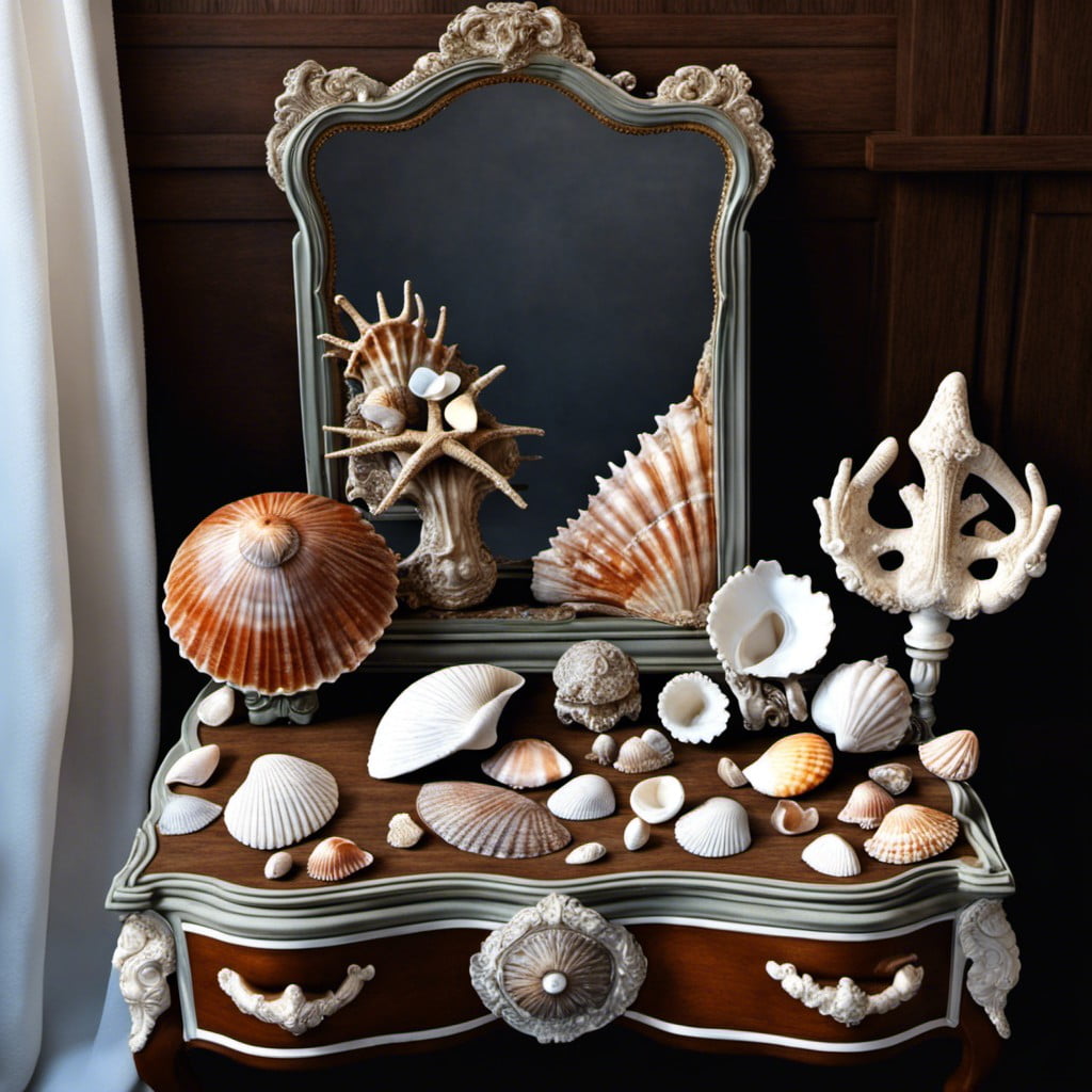 seashell encrusted furniture