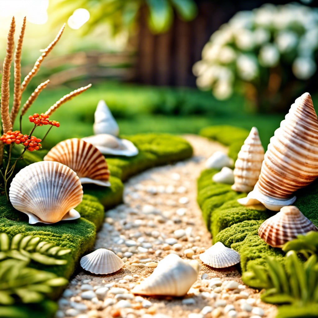 seashell garden path