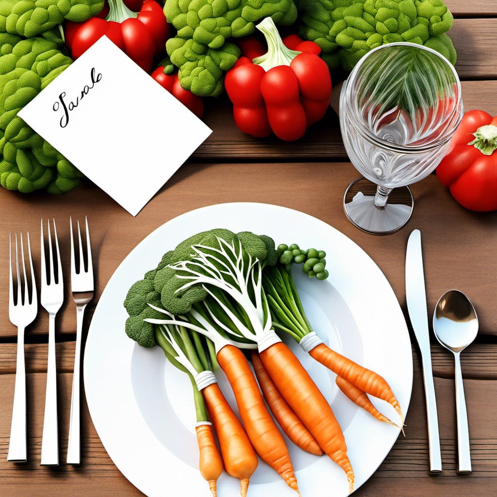 seasonal vegetable place cards