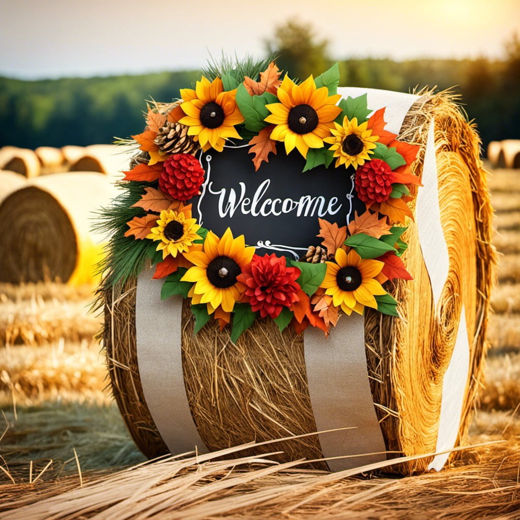 seasonal welcome sign