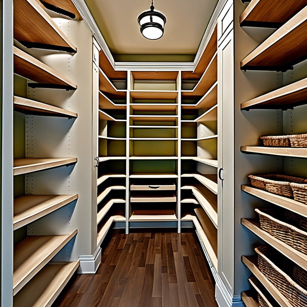 size and depth for walk in pantries and pantry shelves
