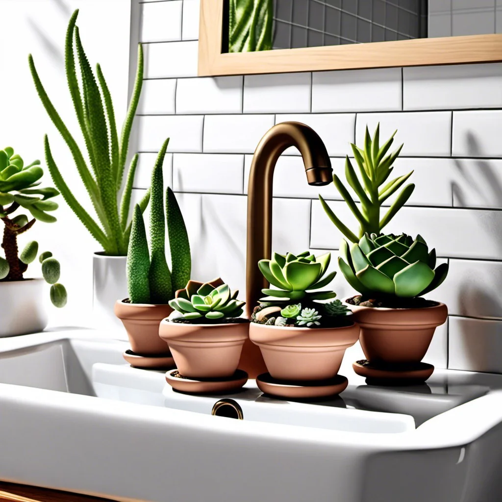 small potted succulents or plants