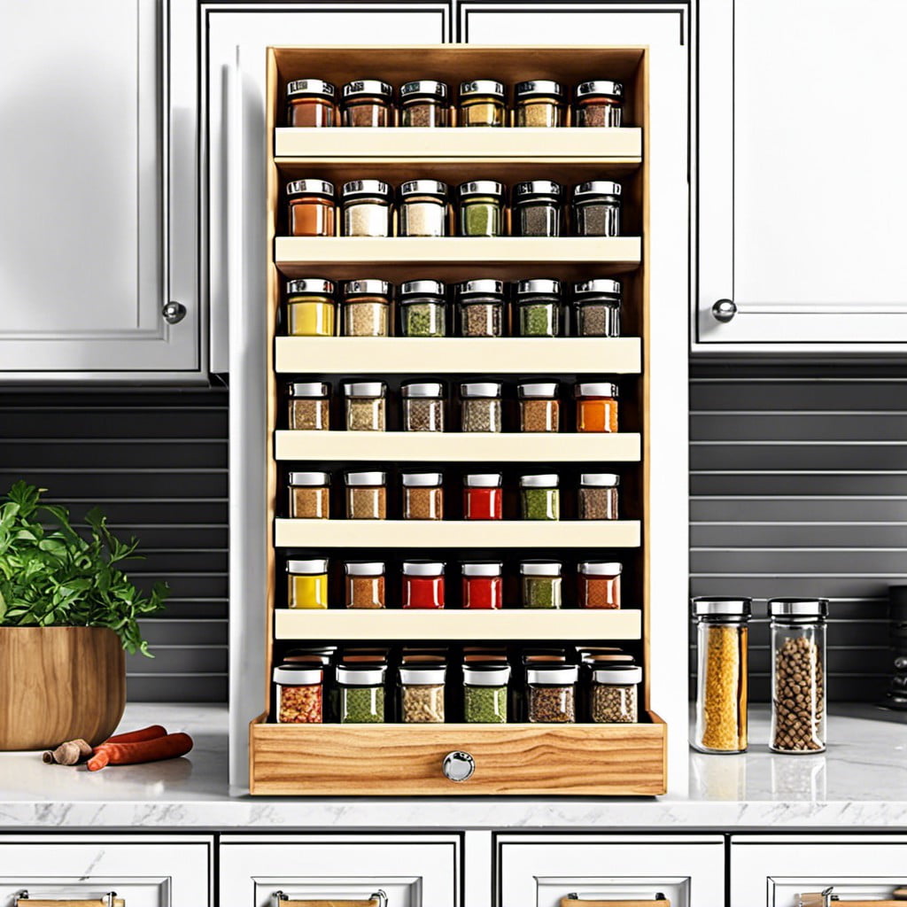 spice rack with adjustable shelves