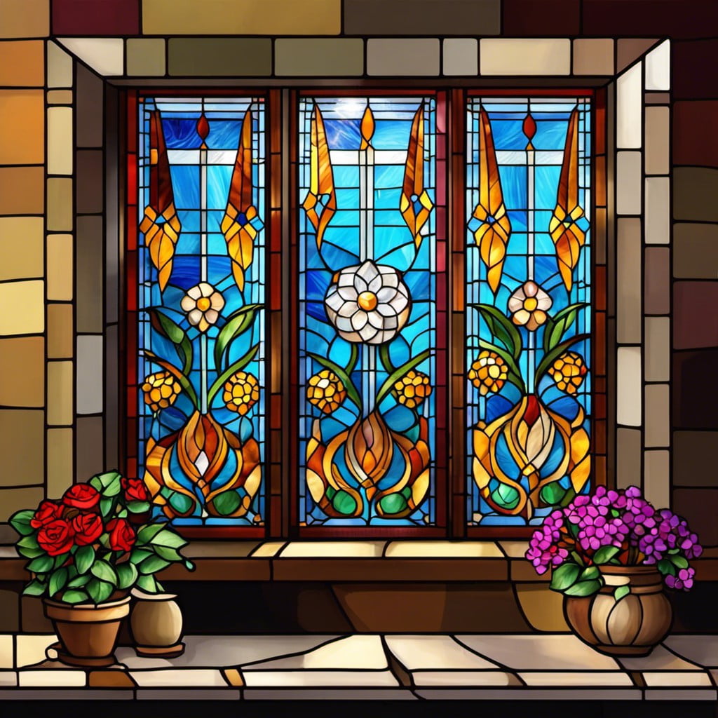 stained glass window hangings