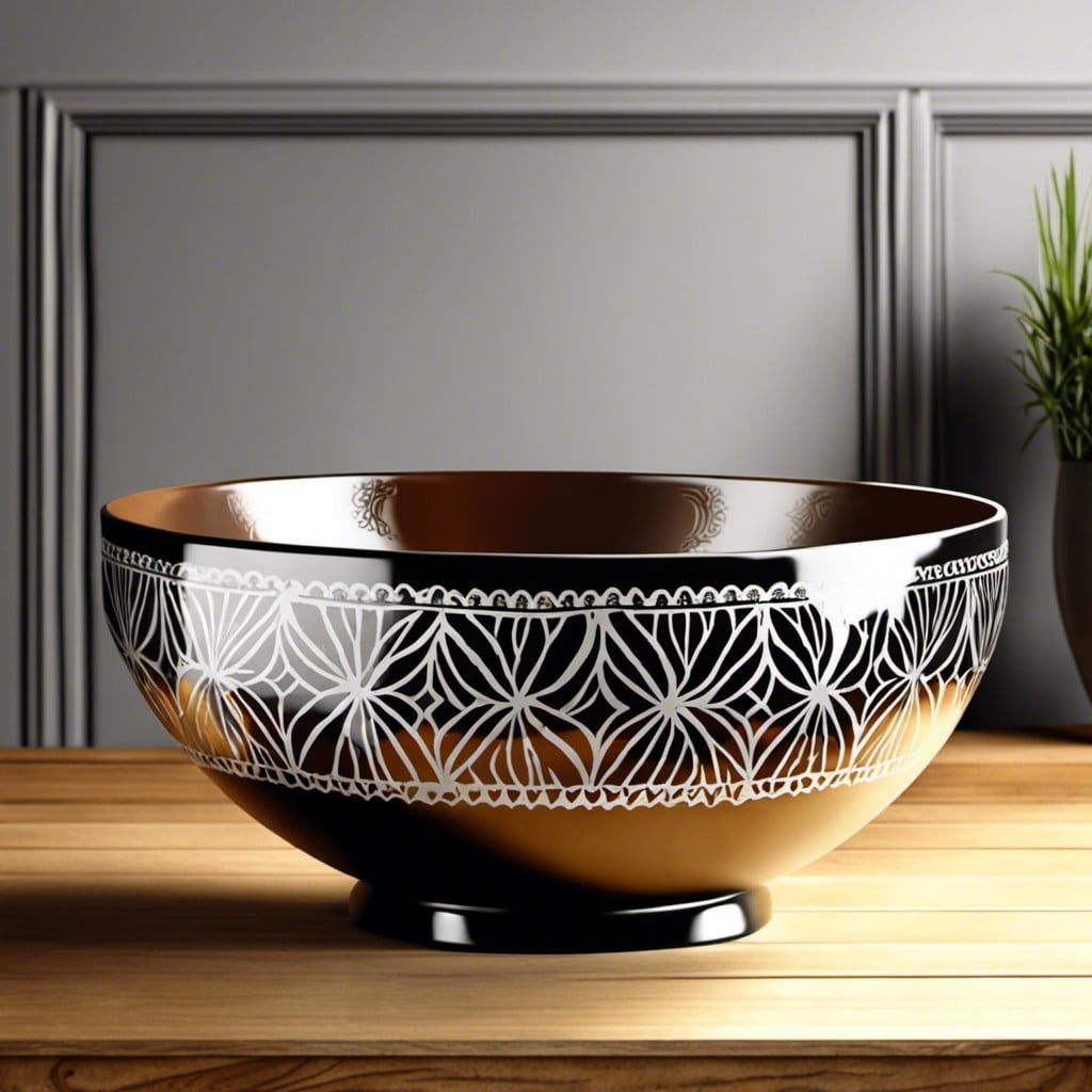 stencil patterned bowl