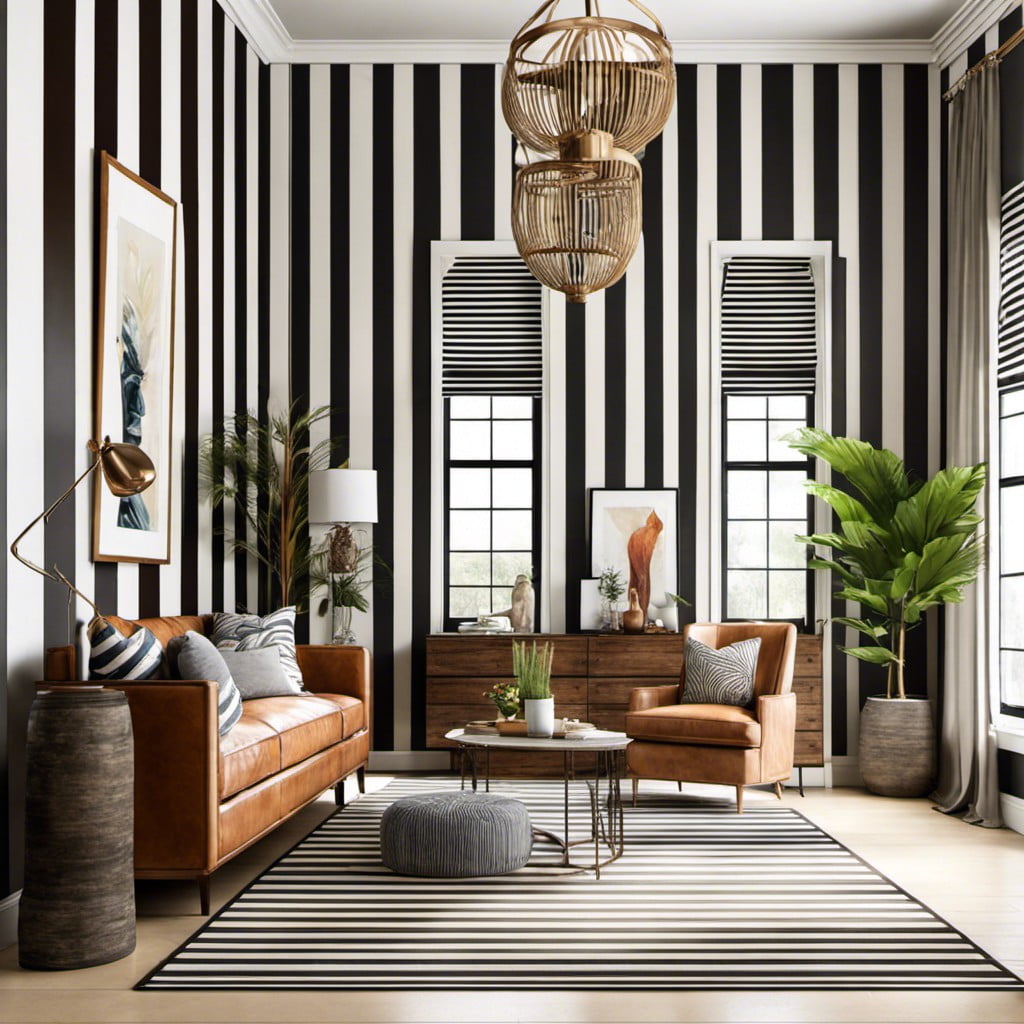 striped painted walls