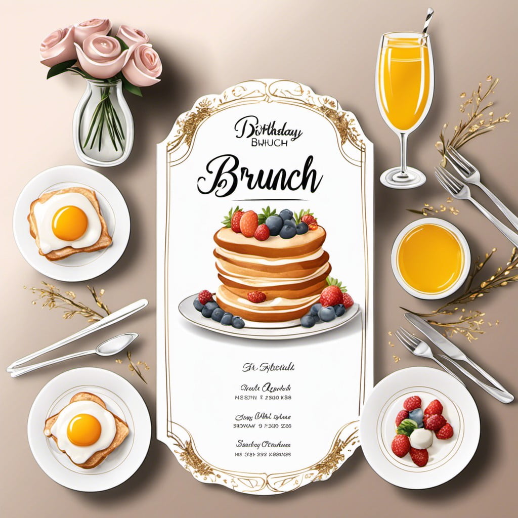 stylish brunch menu display