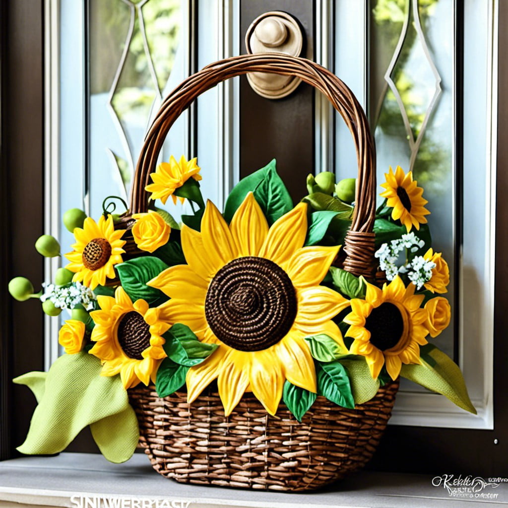sunflower door basket