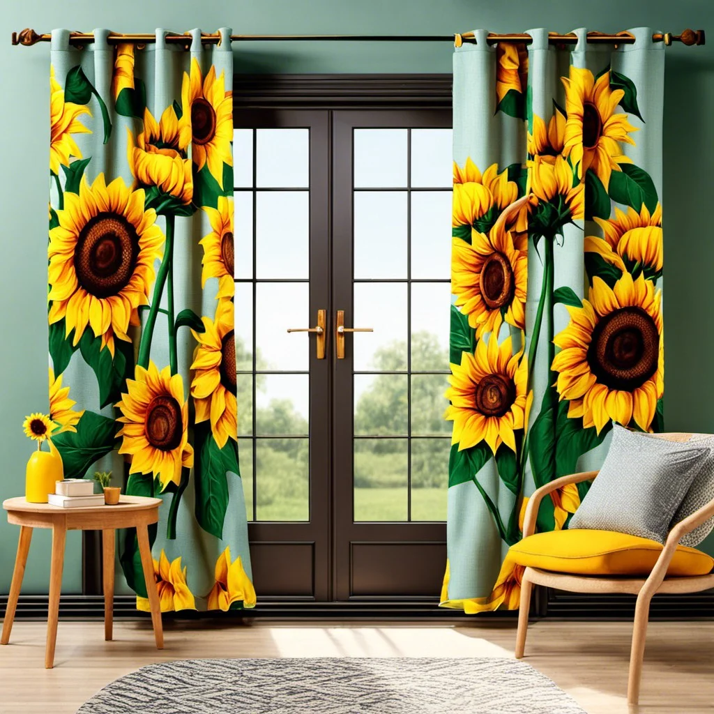 sunflower fabric for curtains