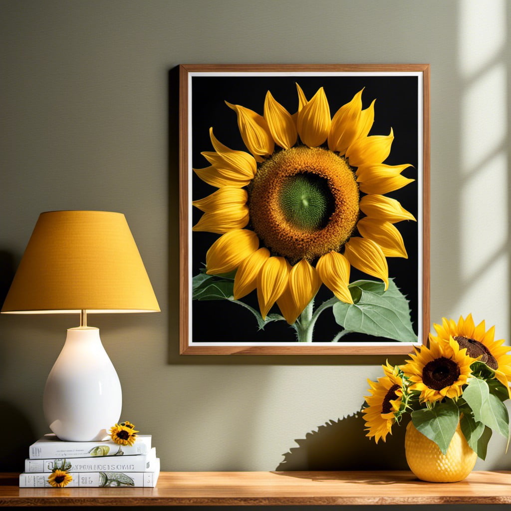 sunflower framed wall arts