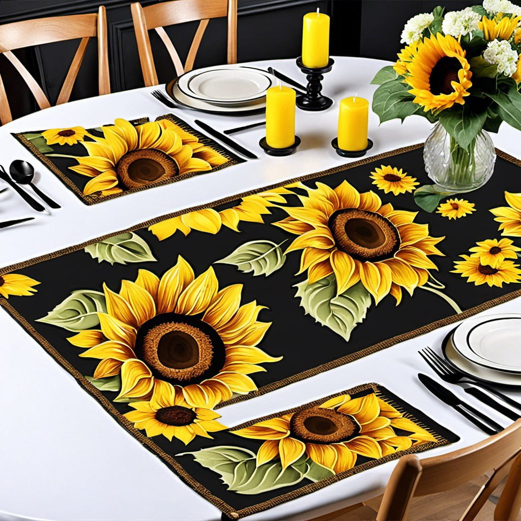 sunflower table runners