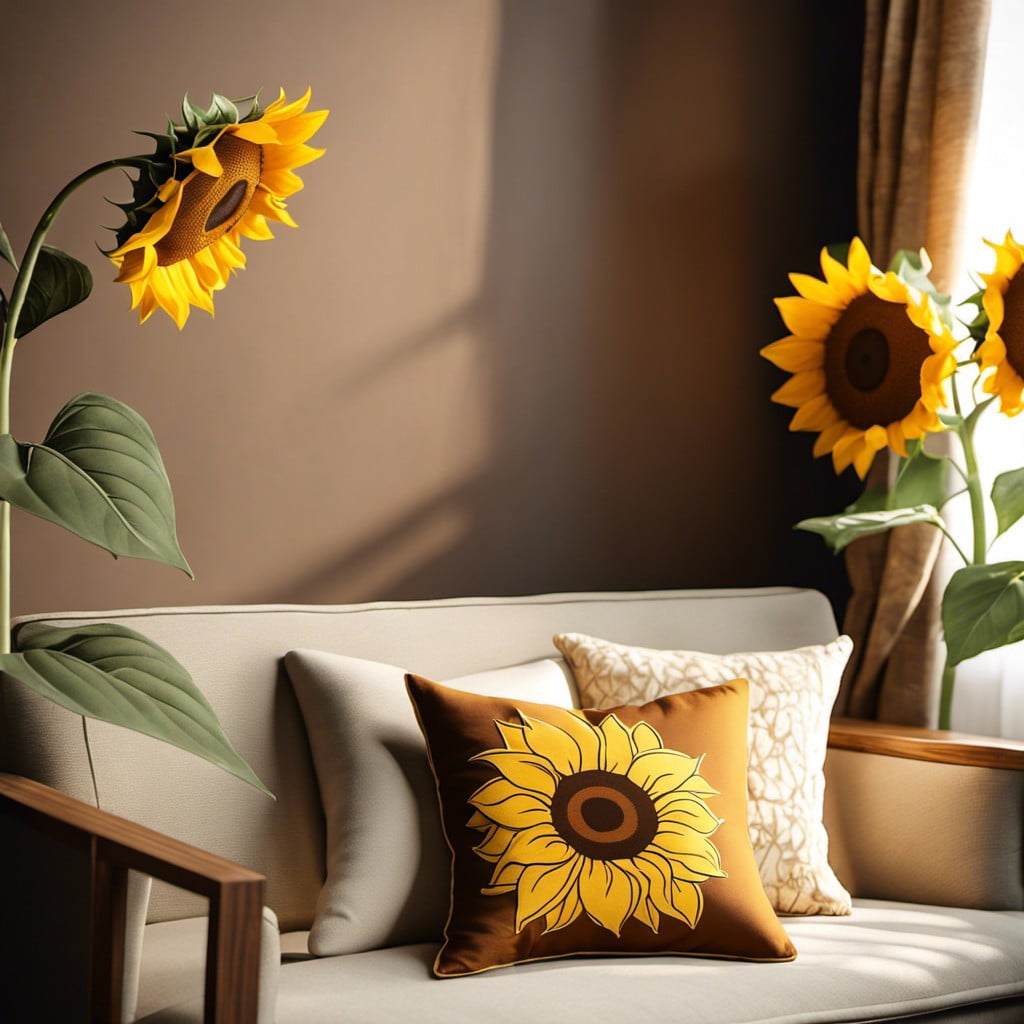 sunflower throw pillows for sofas